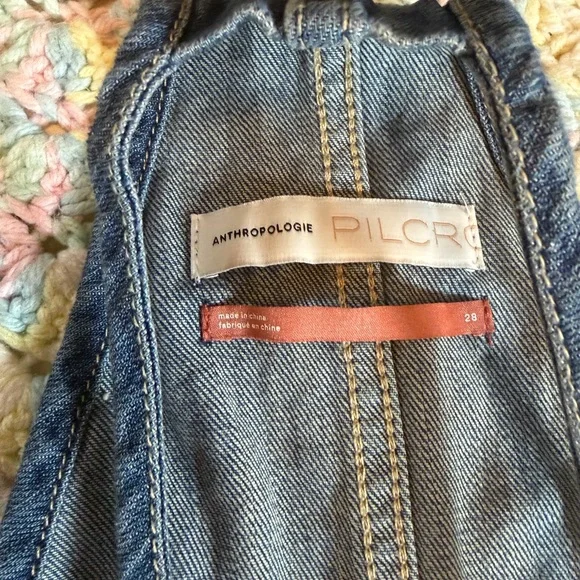 Anthropologie Denim Overalls with Button Detail - Picture 4 of 4